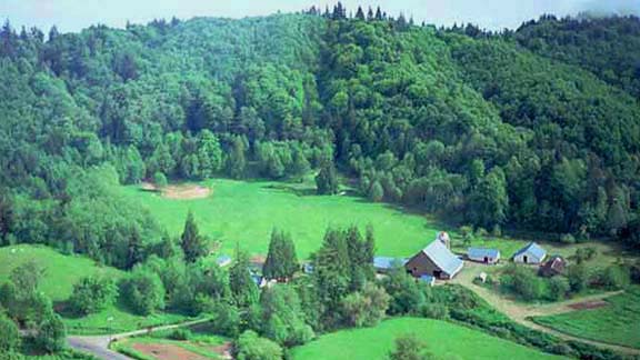 Aerial View of Farm